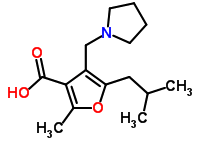 5-Isobutyl-2-methyl-4-pyrrolidin-1-ylmethyl-furan-3-carboxylic acid